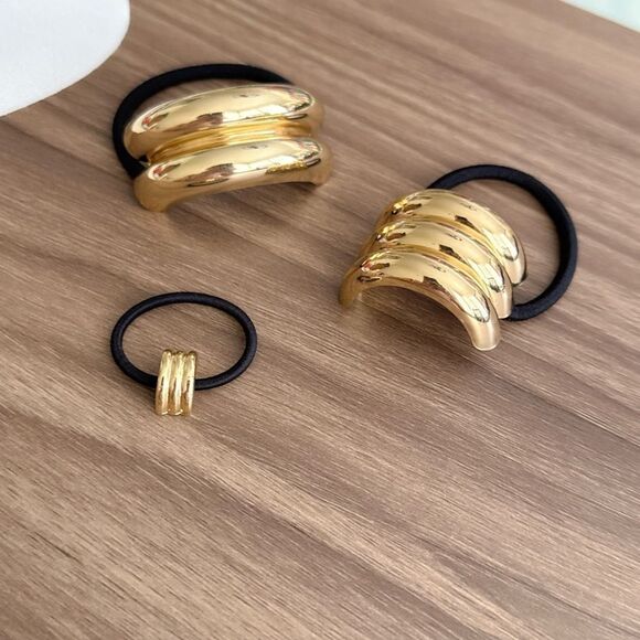 Elegant Gold Hair Cuffs Q87 main image 5